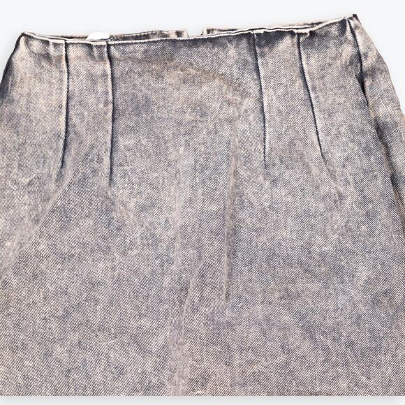 Authentic Extra Sportswear Stonewash Gray Denim Juniors Skirt 3 - Picture 3 of 5